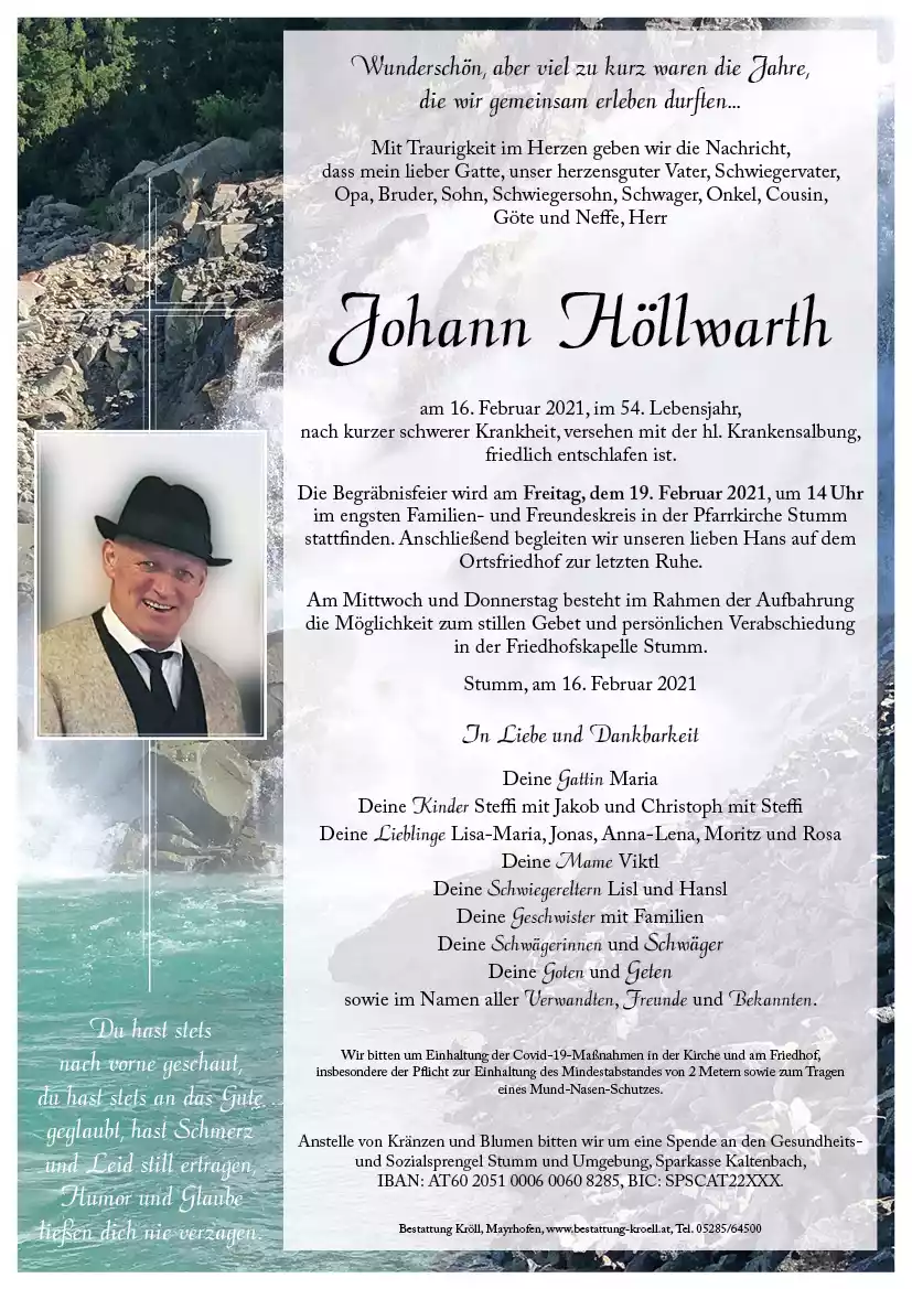 Parte von Johann Höllwarth